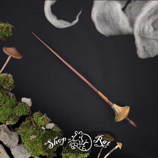 Dyed & Stabilized Curly Oak Shop Rat Bead