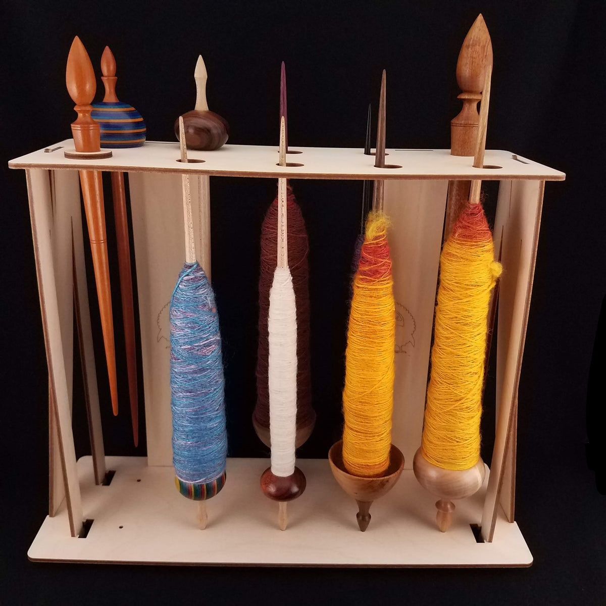 Spindle Storage Rack Doublewide Spindle Storage Stand – The Spanish Peacock