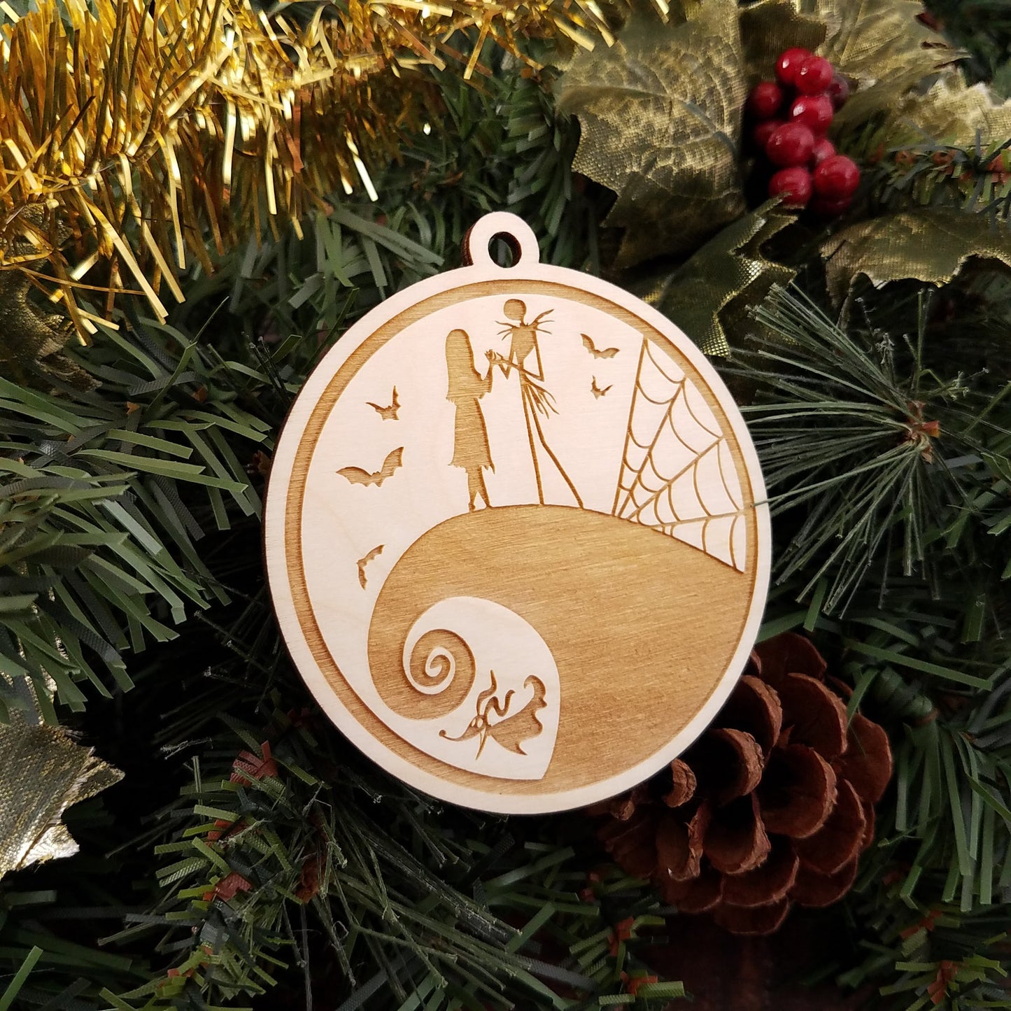 Nightmare Before Christmas Birch Holiday Ornament