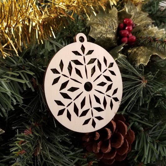 Snowflake Birch Holiday Ornament