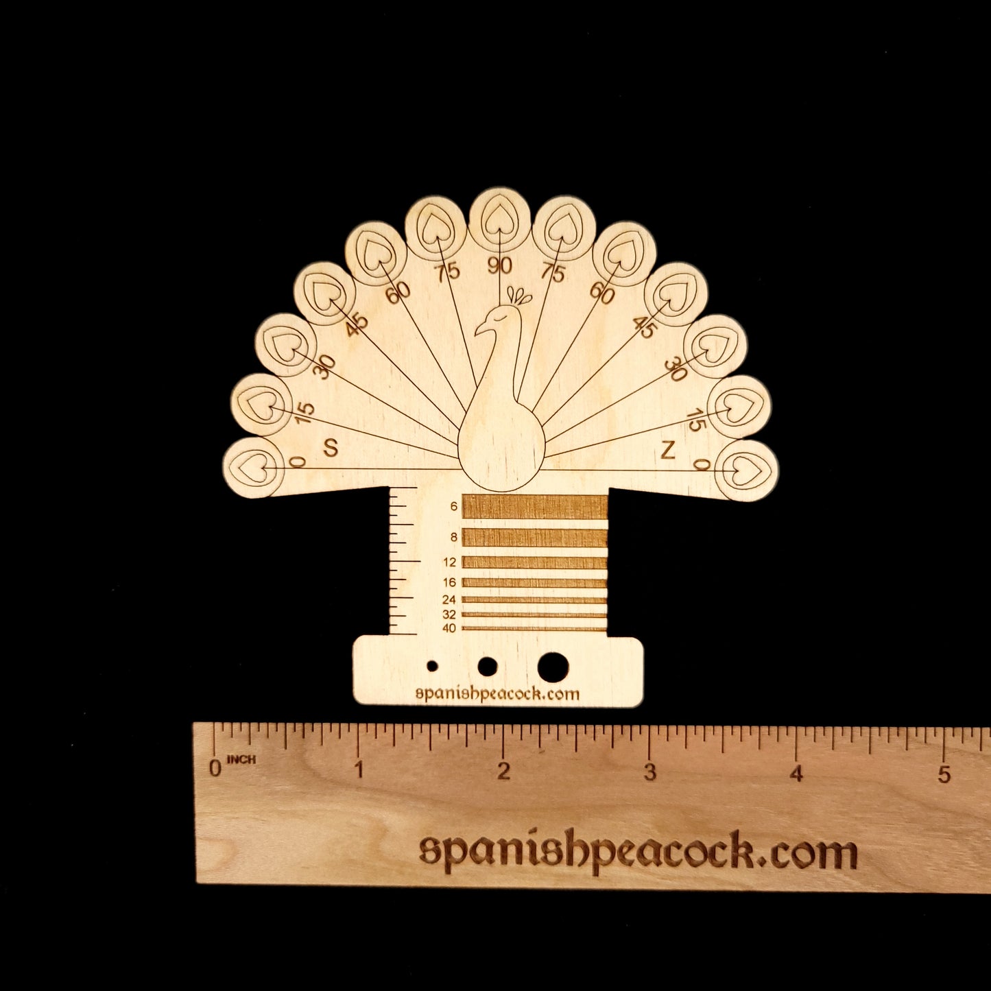 Spanish Peacock Spinner Control Card