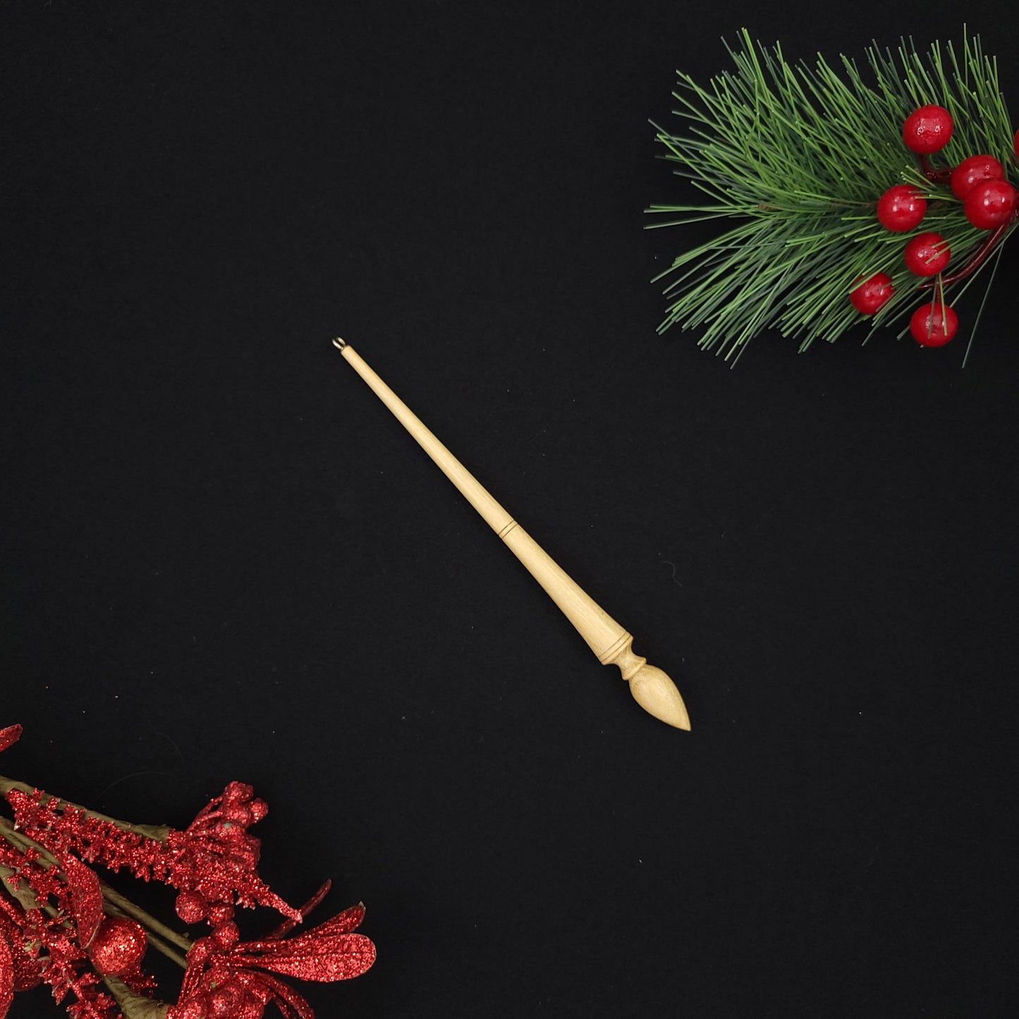 Black Locust Russian Lace Spindle Ornament