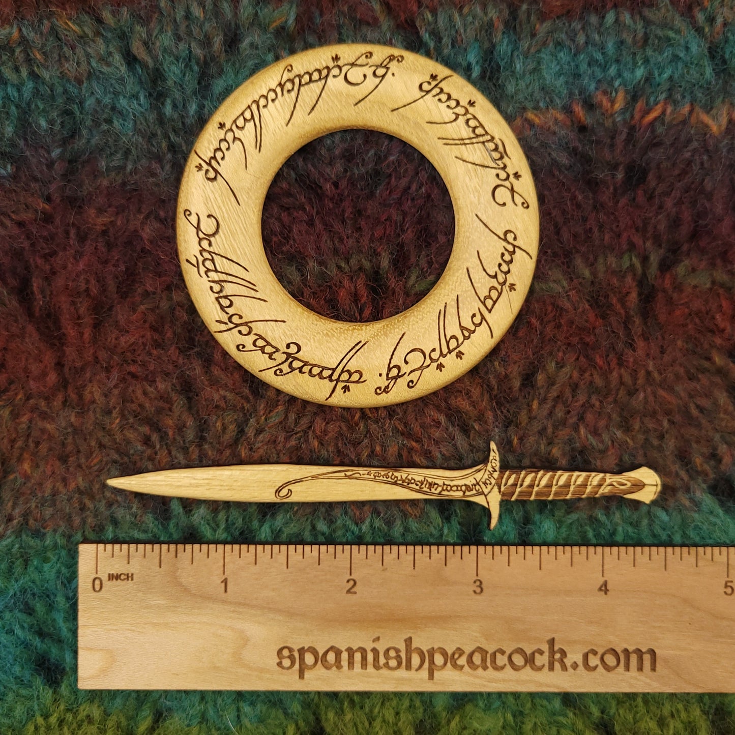 Black Locust Lord of the Rings One Ring Shawl Pin and Ring Set